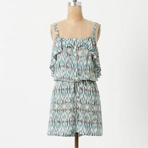 NWT ANTHRO // LILKA RUFFLED IKAT CHEMISE DRESS